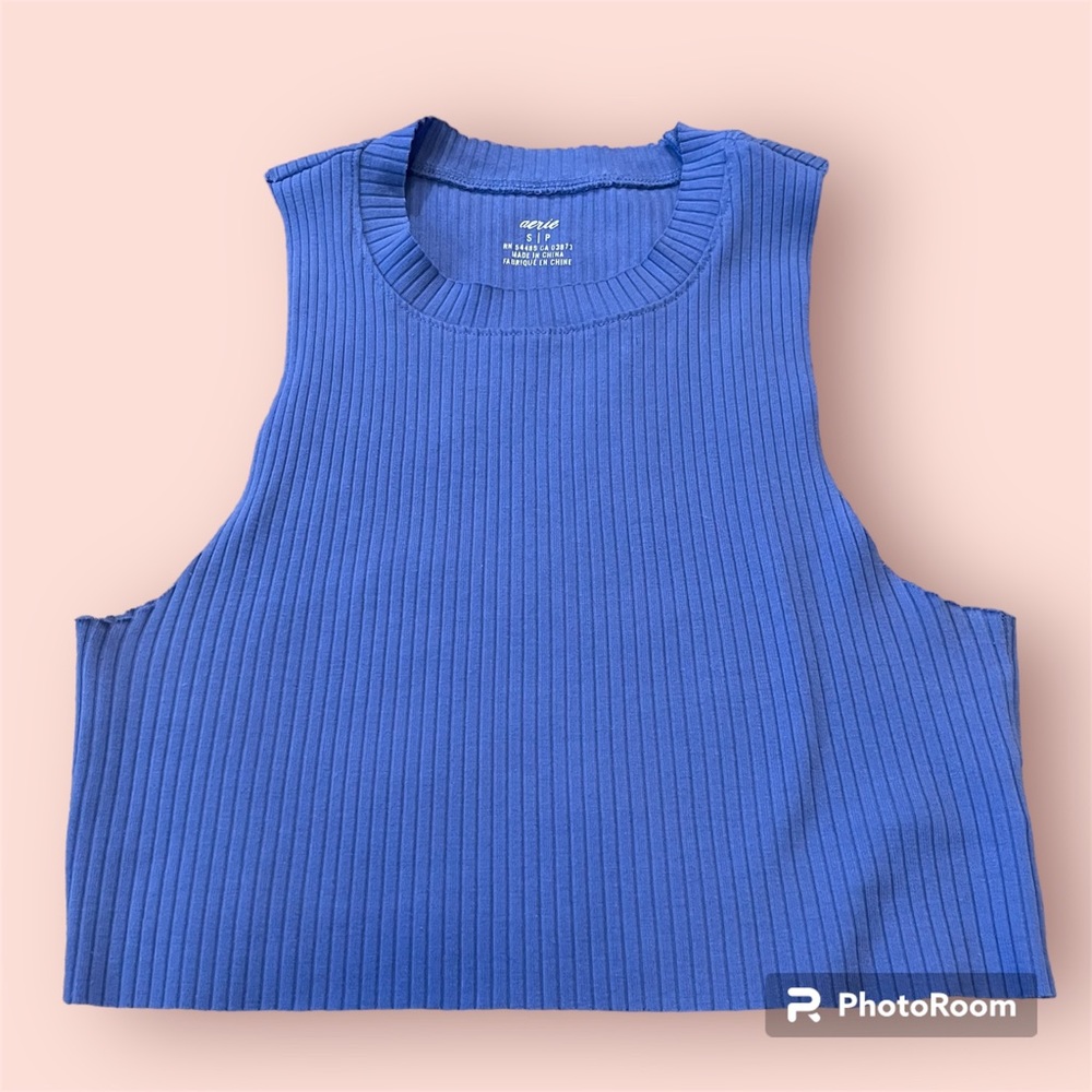 Blue Aerie Cropped Tank